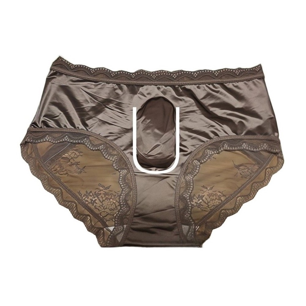 Pouch Boxer Pouch - Calzoncillos de satén con encaje para