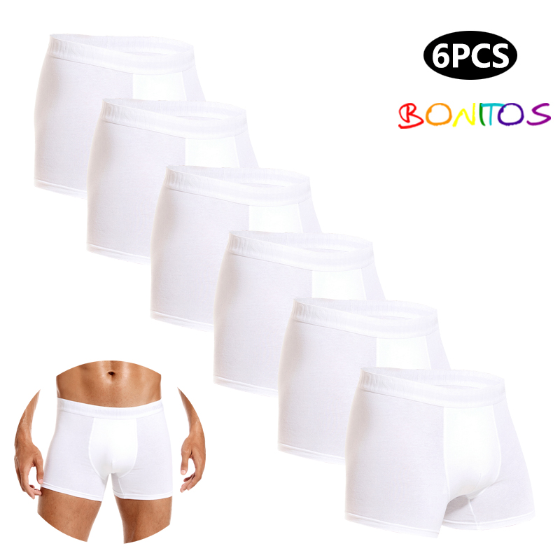 Boxer Shorts Modal - 6 uds bragas blancas para hombre,